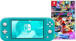 Foto van Nintendo switch lite turquoise + mario kart 8 deluxe switch