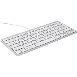 Foto van R-go tools compact toetsenbord usb qwerty, engels wit ergonomisch