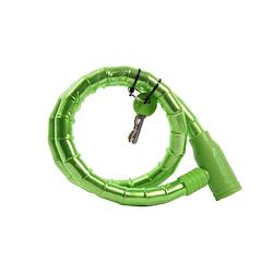 Foto van Fietsslot inclusief 2 sleutels - fietsslot groen slangslot 1.8 cm x 80 cm