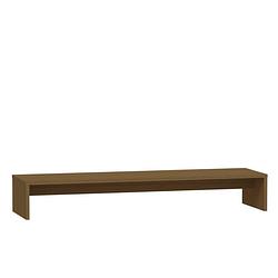 Foto van The living store monitorstandaard hout - 100 x 27 x 15 cm - opbergfunctie - stressverminderend