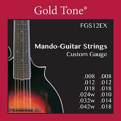 Foto van Gold tone ffs12ex mando-guitar f-style strings snarenset