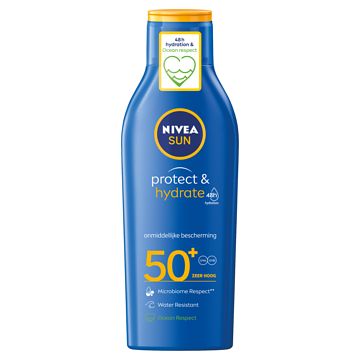 Foto van 1+1 gratis | nivea sun protect & hydrate 50+ zeer hoog 200ml aanbieding bij jumbo