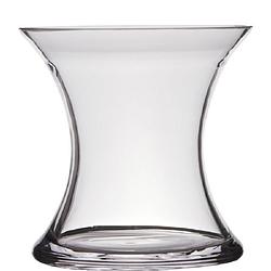 Foto van Transparante stijlvolle x-vormige vaas/vazen van glas 19 x 19 cm - vazen