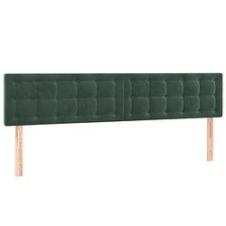 Foto van The living store hoofdbord classic - bedaccessoires - 100x5x78/88cm - donkergroen