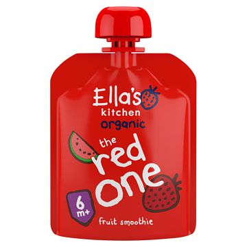 Foto van Ella's kitchen fruit smoothie the red one 6+ bio 90g bij jumbo