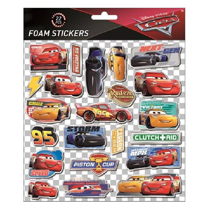 Foto van Disney stickervel cars junior 24 x 20,5 cm foam 22 stuks