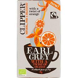 Foto van Clipper earl grey with a twist of orange 20 stuks 36g bij jumbo