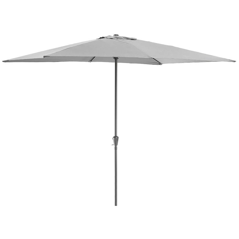 Foto van Acaza staande parasol in aluminium, 200x300 cm, rechthoekig, lichtgrijs