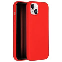 Foto van Accezz liquid silicone backcover met magsafe iphone 15 plus telefoonhoesje rood