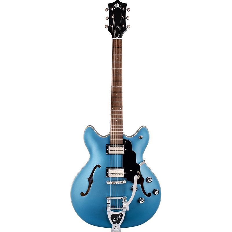 Foto van Guild newark st. collection starfire i dc pelham blue semi-akoestische gitaar