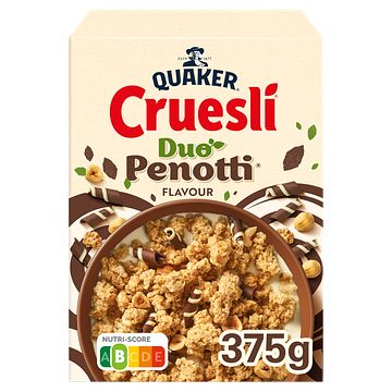 Foto van Quaker cruesli duo penotti ontbijtgranen 375gr bij jumbo