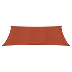 Foto van The living store hdpe schaduwdoek - 2 x 4 m - terracotta - uv-bestendig en waterdoorlatend