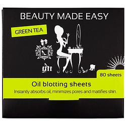 Foto van Beauty made easy oil blotting sheets green tea