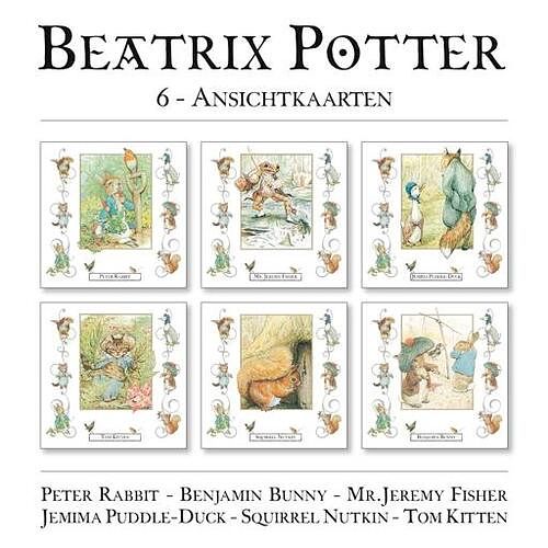 Foto van Beatrix potter 6 ansichtkaarten - pakket (9789492033109)
