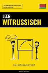 Foto van Leer witrussisch - snel / gemakkelijk / efficiënt - pinhok languages - paperback (9789464852226)