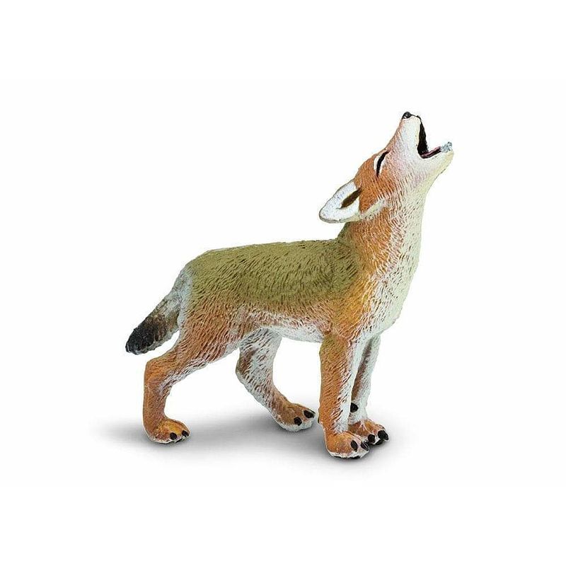 Foto van Safari wilde dieren koyote jong junior 5,7 cm lichtbruin/wit