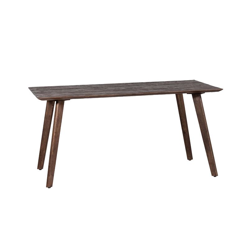 Foto van Giga meubel eettafel donkerbruin - mangohout - 150cm - tafel oslo