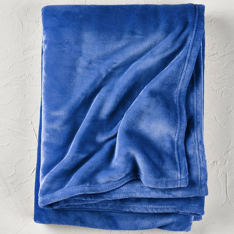 Foto van De witte lietaer fleece deken snuggly lapis blue - 150 x 200 cm - blauw