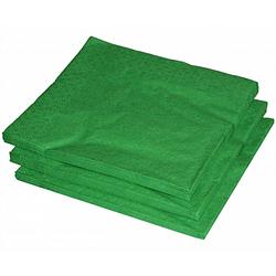 Foto van 25x stuks groene servetten 33 x 33 cm - feestservetten