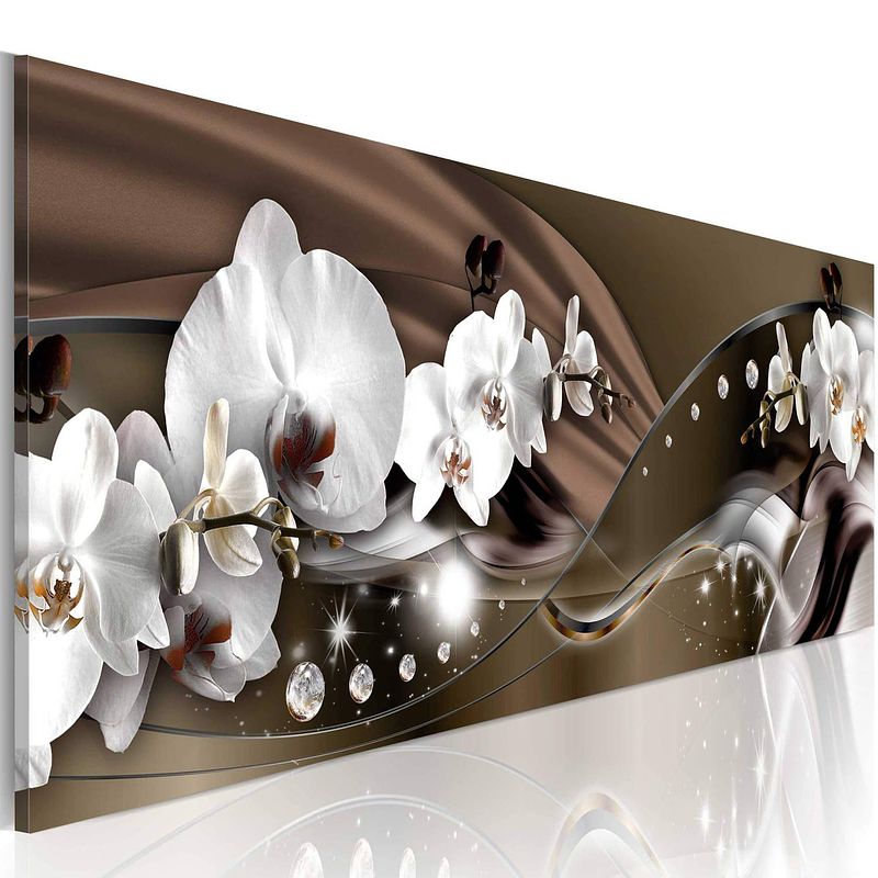 Foto van Artgeist chocolate dance of orchid canvas schilderij 135x45cm