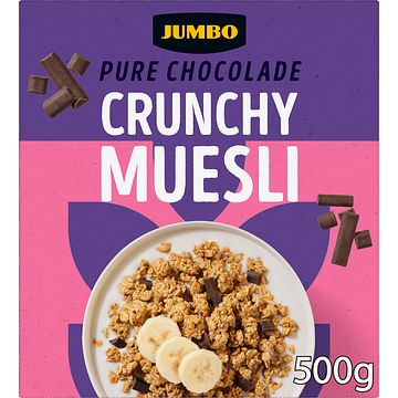 Foto van Jumbo crunchy muesli pure chocolade 500g