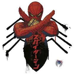 Foto van Roommates muurstickers spider-man japan vinyl rood 16-delig