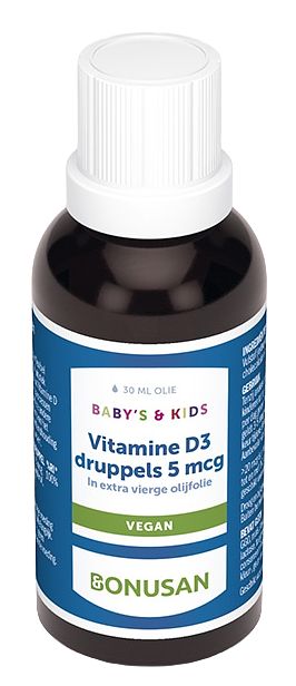 Foto van Bonusan vitamine d3 5 mcg druppels kids