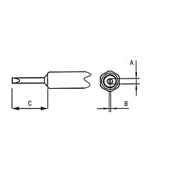 Foto van Weller nt h soldeerpunt beitelvorm grootte soldeerpunt 0.8 mm inhoud: 1 stuk(s)