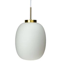 Foto van Dyberg larsen hanglamp dl39 18,5 cm e27 glas 60w wit/goud