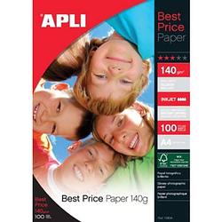Foto van Apli fotopapier best price ft a4, 140 g, pak van 100 vel