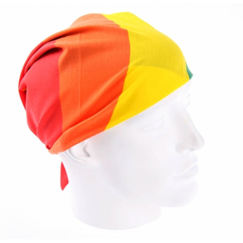 Foto van Polyester regenboog bandana 54 x 54 cm - verkleedhoofddeksels