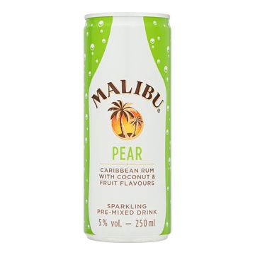 Foto van Malibu pear caribbean rum with coconut & fruit flavours 250ml bij jumbo