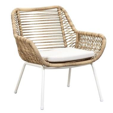 Foto van Loungestoel grand wicker naturel 78x73x71 cm - leen bakker