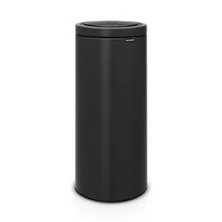 Foto van Brabantia touch bin flat top afvalemmer 30 liter met kunststof binnenemmer - matt black