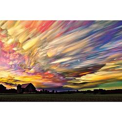 Foto van Pyramid sunset spectrum poster 91,5x61cm