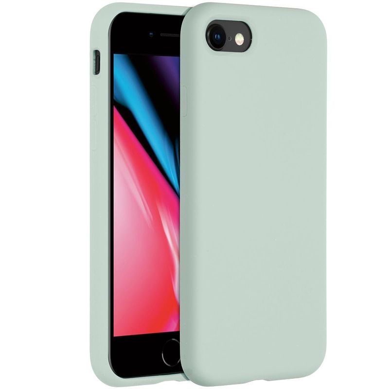 Foto van Accezz liquid silicone voor apple iphone se (2022 / 2020) / 8 / 7 telefoonhoesje blauw