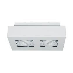 Foto van Lamponline spot bosco 2 lichts l 25 cm b 14 cm wit