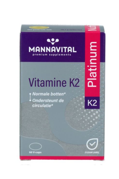 Foto van Mannavital vitamine k2 platinum capsules