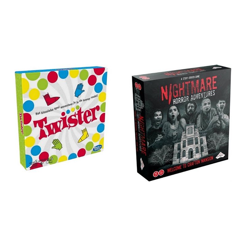 Foto van Spellenbundel - 2 stuks - twister & nightmare horror adventures