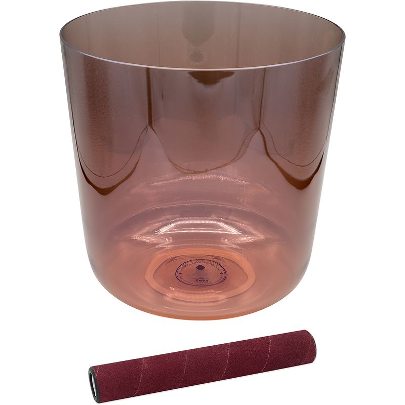 Foto van Sela infinity crystal singing bowl 432 hz g3 orange klankschaal