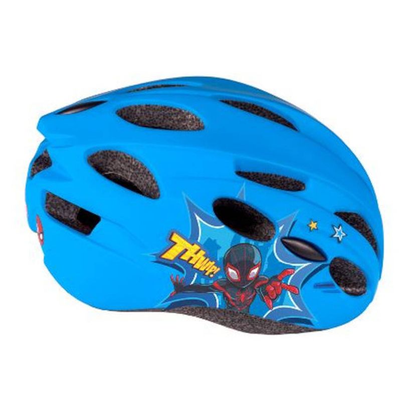 Foto van Disney fietshelm spider-man junior blauw maat 52-56