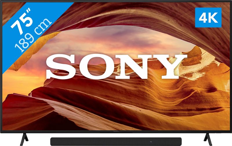 Foto van Sony kd-75x75wl (2023) + soundbar