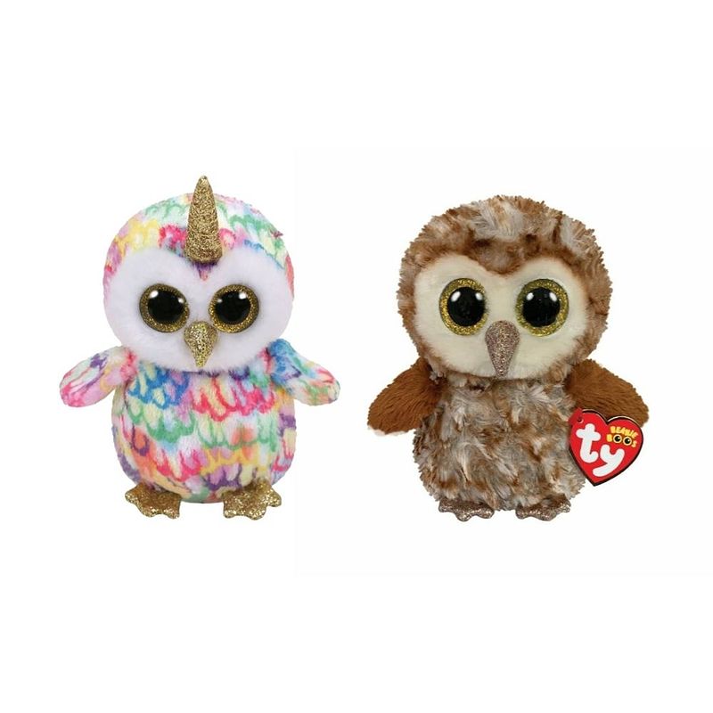 Foto van Ty - knuffel - beanie boo's - enchanted owl & percy owl