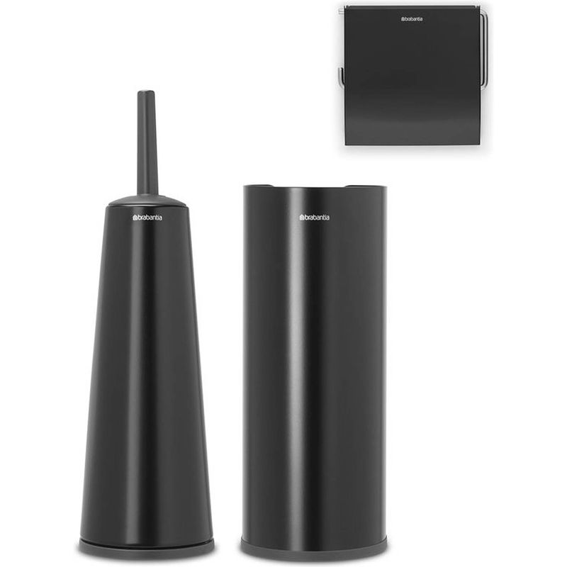 Foto van Brabantia renew toiletaccessoires, set van 3 - matt black