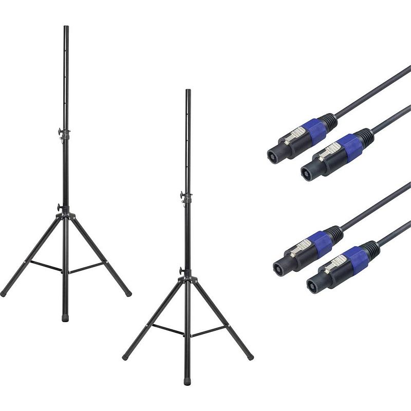 Foto van Renkforce statiefset voor pa-luidspreker uittrekbaar, in hoogte verstelbaar 1 set(s)