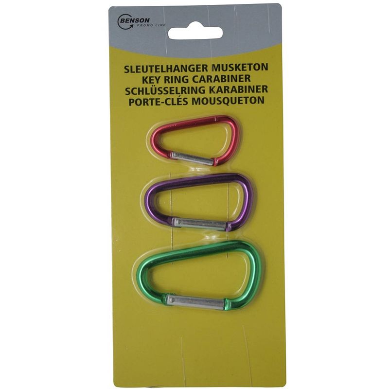 Foto van Karabijn sleutelhangers 9x stuks - sleutelhangers