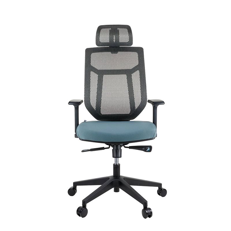 Foto van Maxxhome senior executive luxe ergonomische bureaustoel - verstelbaar - netbekleding - high-end - grijs