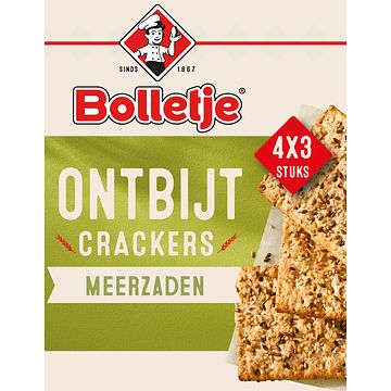 Foto van Bolletje ontbijtcrackers meerzaden 4 x 3 stuks 270g bij jumbo