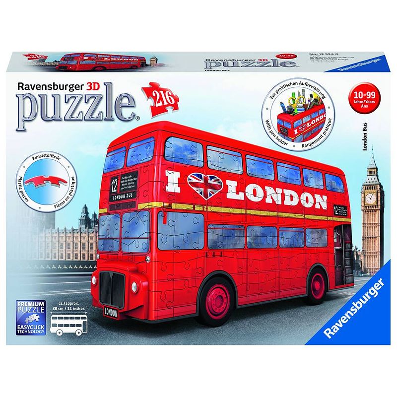 Foto van Ravensburger 3d puzzel london bus 216 pieces