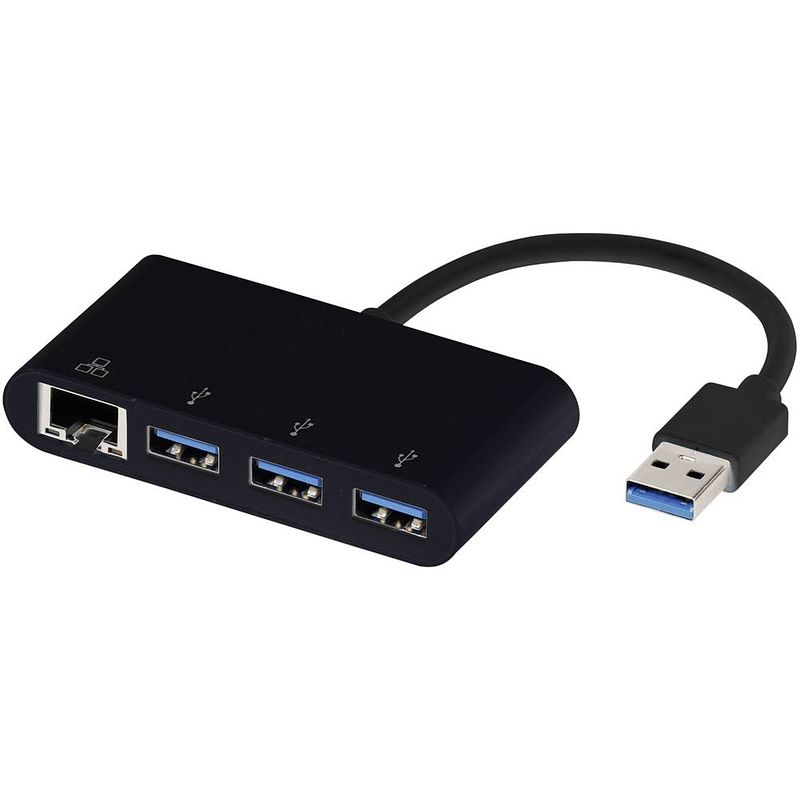 Foto van Vivanco usb 3.2 gen 1 (usb 3.0) adapter [4x rj45-bus, usb 3.2 gen 1 bus a (usb 3.0) - 1x usb 3.2 gen 2 stekker a (usb 3.1)] 39638